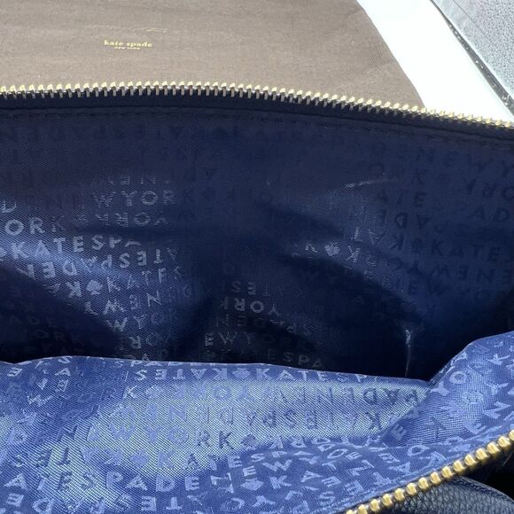 Kate Spade Miri Chester Street Handle Crossbody Bag Pebbled Leather Blue Flap - Picture 13 of 16